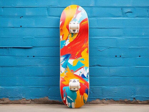 Trendiges Skateboard-Deck-Mockup für Sport und Lifestyle, KI generiert