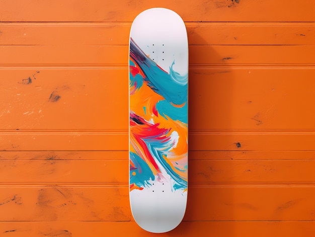 Trendiges Skateboard-Deck-Mockup für Sport und Lifestyle, KI generiert