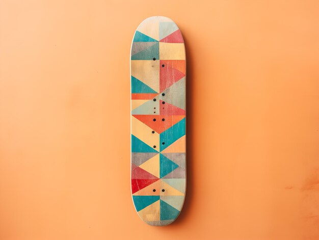 Trendiges Skateboard-Deck-Mockup für Sport und Lifestyle, KI generiert