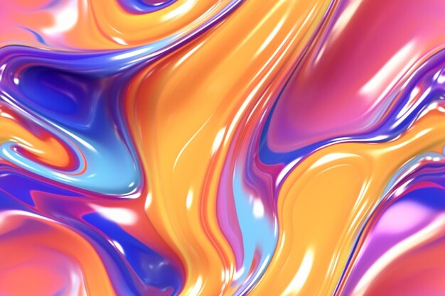 Trendy Colorful Liquid Pattern Ai generativo