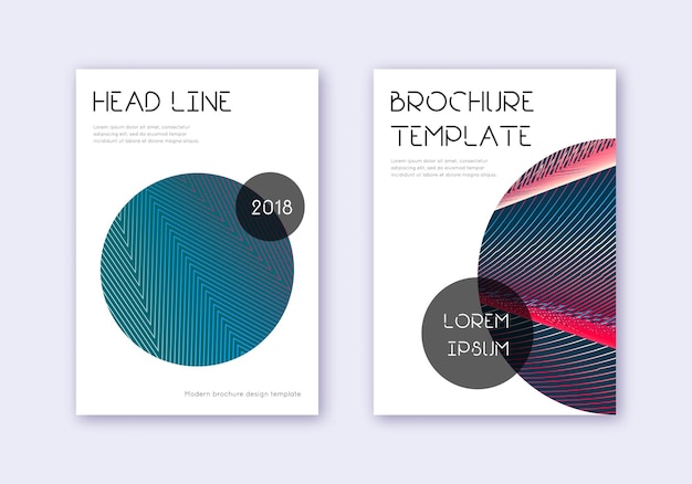 Trendy Cover-Design-Vorlage Set Rot weiß blau a