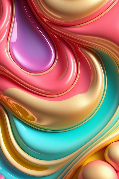 Trendy Fluid Background Ai generative