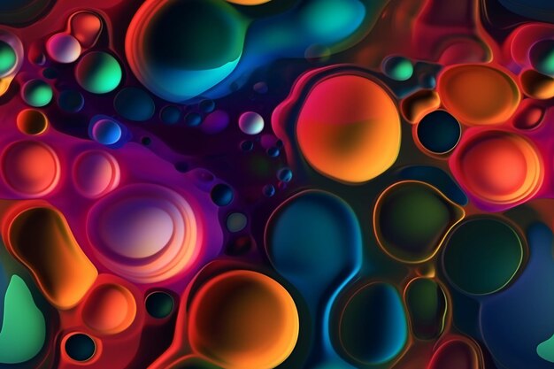 Trendy Liquid Bubble Pattern Ai generative