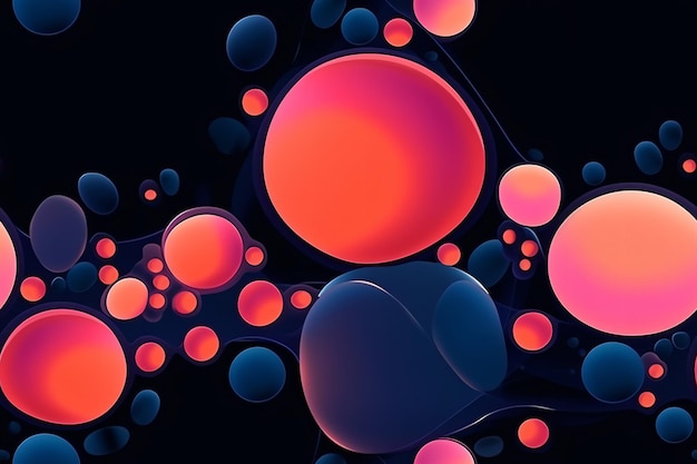 Trendy Liquid Bubble Pattern Ai generative