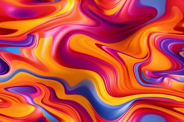 Trendy Liquid Seamless Pattern Ai generative