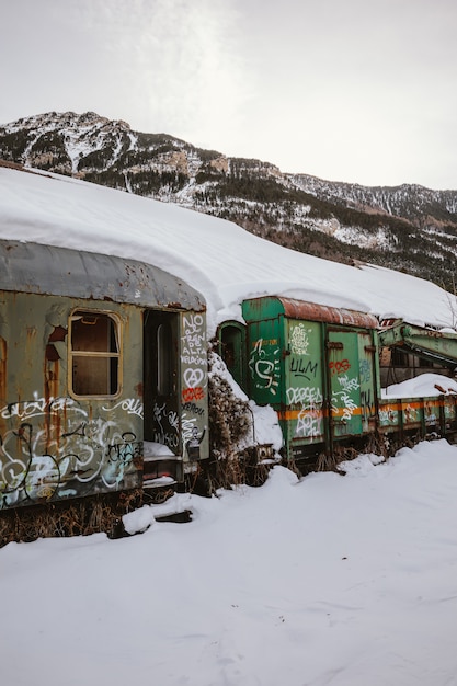 Foto trens abandonados