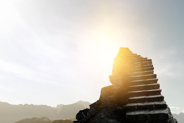 Treppe zum Himmel. Gemischte Medien