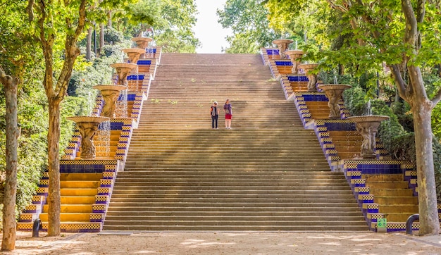 Treppen im Montjuic-Park