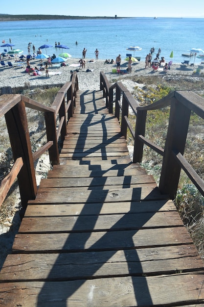 Foto treppen zum strand