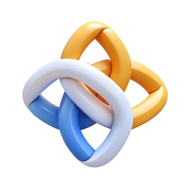 Tres anillos con uno azul y uno blanco que tiene uno azul Imagen Premium generada con IA