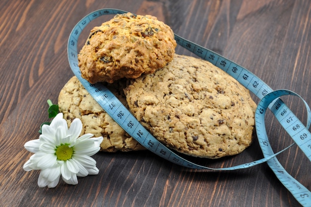 Três bolachas com cereais