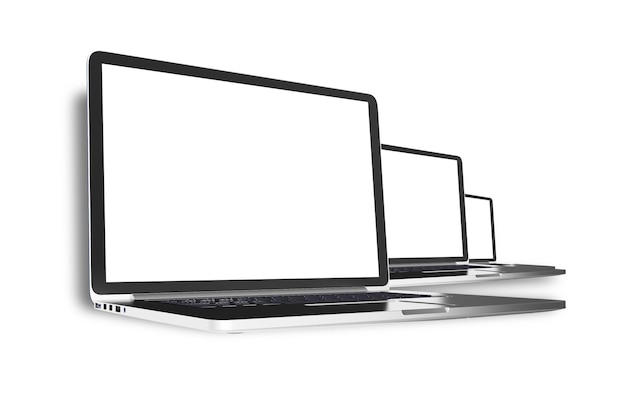 Tres computadoras aisladas