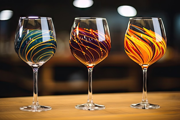 tres copas de vino seguidas