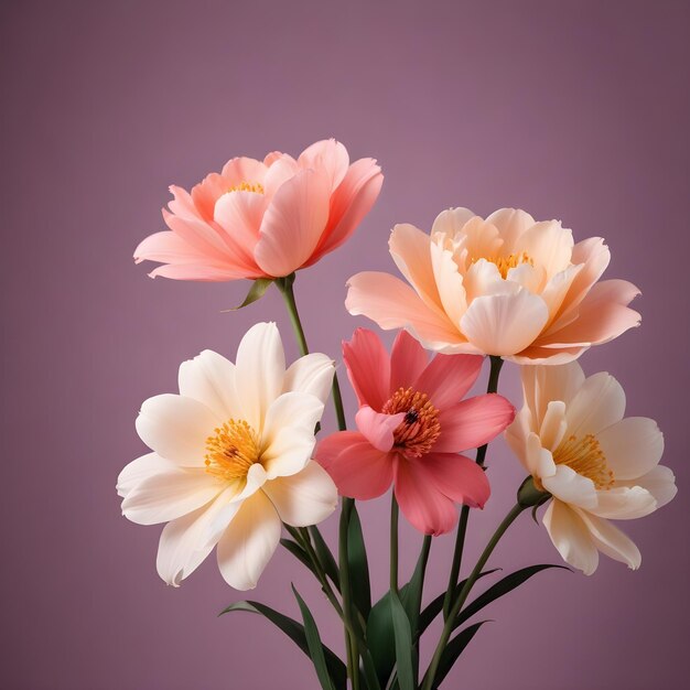 Foto tres flores con el nombre de tulipanes