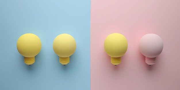 três lâmpadas em uma parede azul e rosa