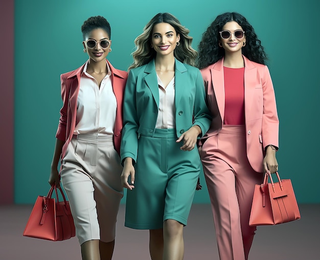 Las tres mujeres están posando para una foto.