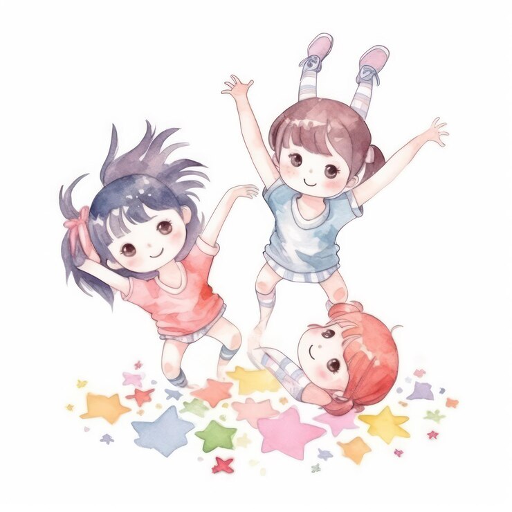 tres niños están jugando en la arena y uno está usando una camisa azul
