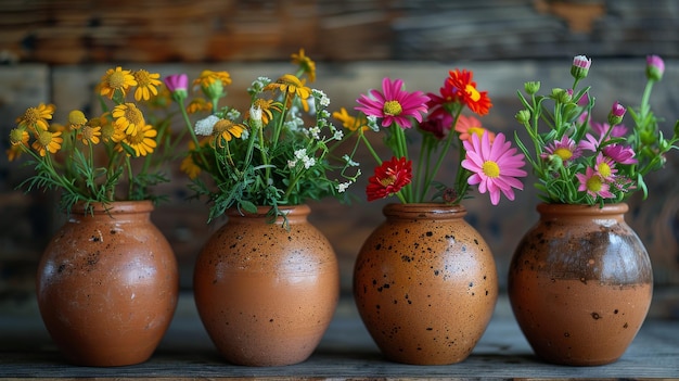 Três ovos com flores