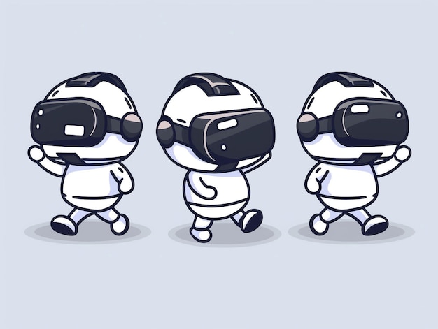 tres personajes de dibujos animados con uno que lleva un par de gafas