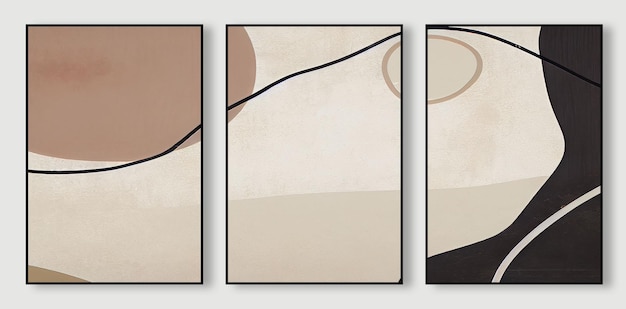 Três pinturas com as palavras "a palavra" na parte inferior.