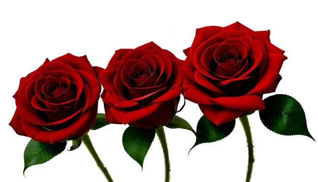 tres rosas rojas