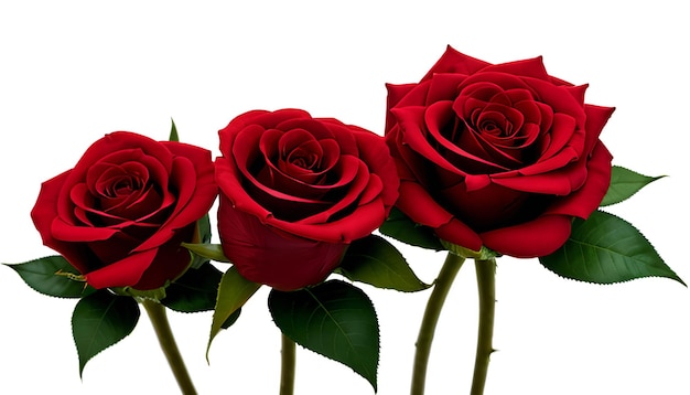 tres rosas rojas