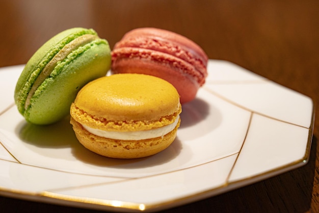 Três tipos de macarons