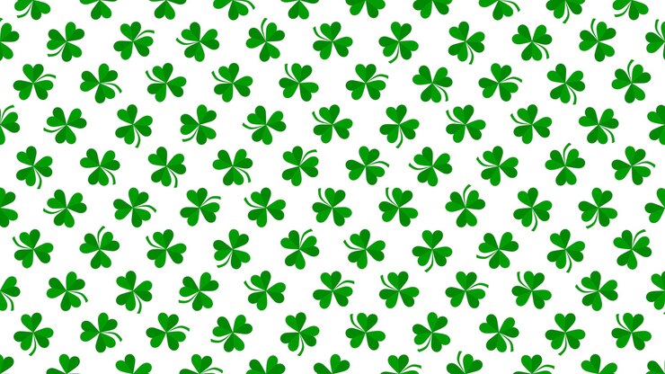 Foto trevos verdes sobre fundo de brilho, feriado do dia de saint patrick. ilustração 3d de luxo e estilo elegante para férias