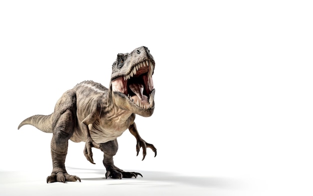 TRex-Dinosaurier isoliert auf weißem Hintergrund Ai generiert