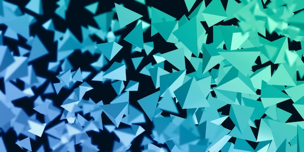 Triángulo abstracto brillante fondo geométrico 3d