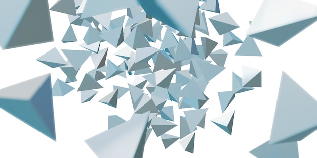 Triángulo abstracto brillante fondo geométrico ilustración 3d