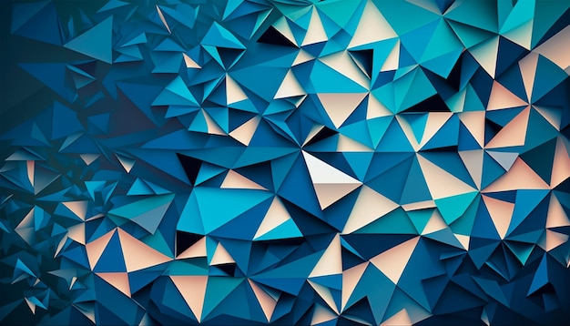 Triângulo abstrato azul de fundo