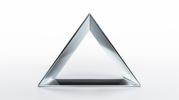 triángulo aislado en fondo blanco