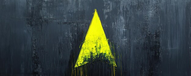 un triángulo amarillo con la palabra triángulo en él