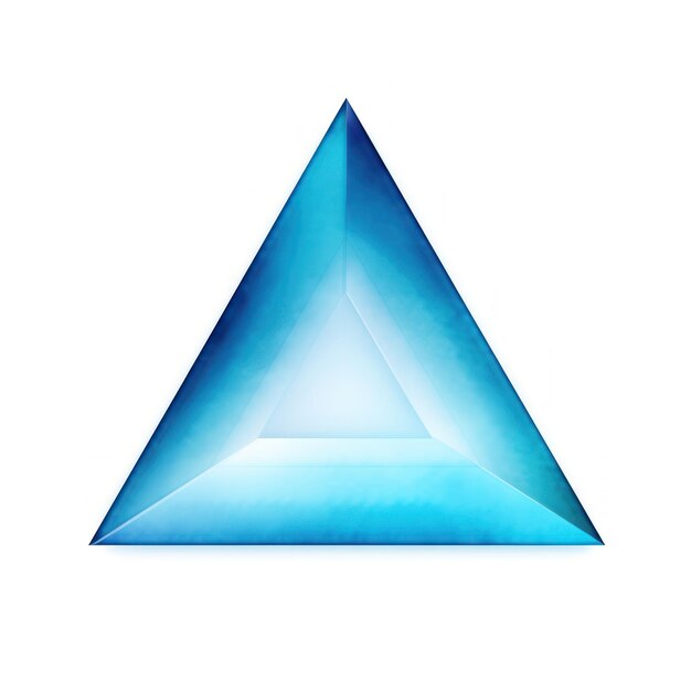 Triángulo azul aislado en fondo blanco vista superior ilustración vectorial plana 10e3ec57b2c84cdfab2093d506695c3f
