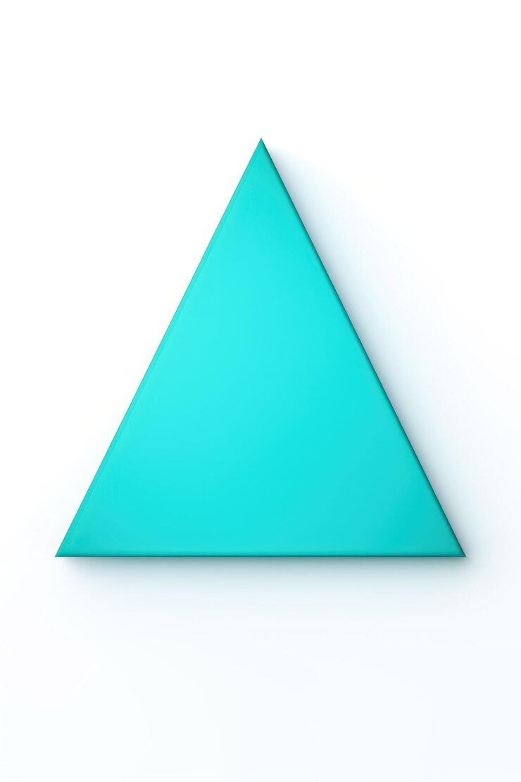 Foto triángulo cian aislado sobre fondo blanco vista superior ilustración vectorial plana ar 23 id de trabajo 1c15a86e72a84ec1a5833c36e771f265
