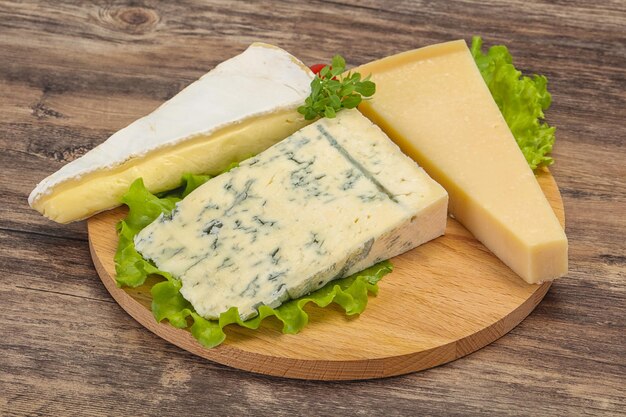 Triângulo de queijo mix gorgonzola brie parmesão