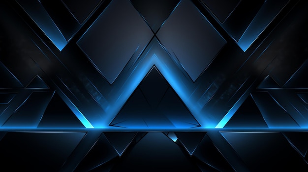 Triângulo geométrico abstrato 3D azul