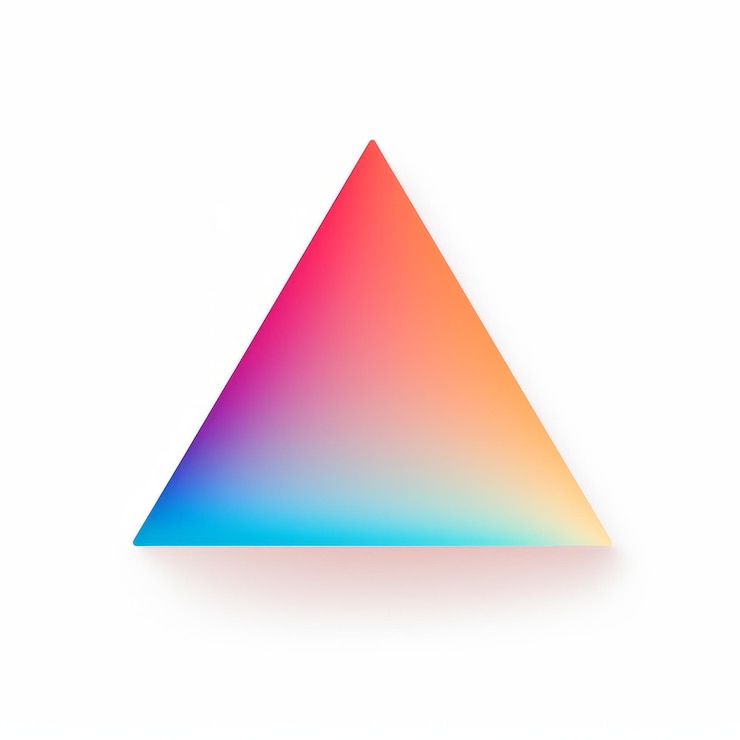 Foto triángulo de gradiente sutil con bloqueo de colores vibrante