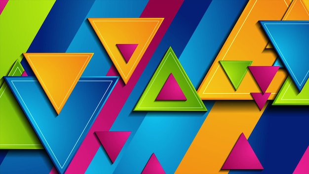 Triángulos de colores fondo geométrico abstracto