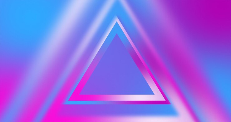 Foto triángulos púrpuras y rosados abstractos fondo de bucle abstracto borroso jugoso brillante