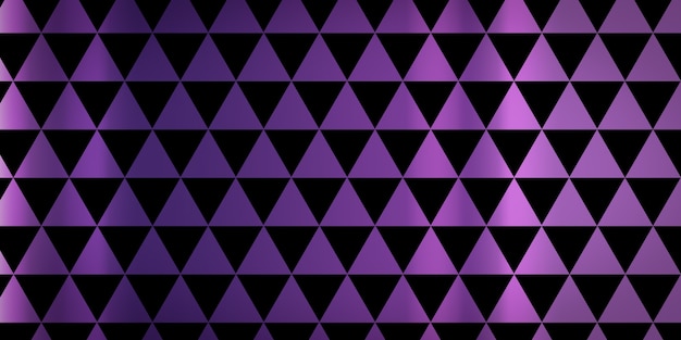 triângulos roxos equiláteros em preto com sombreamento Ilustração abstrata