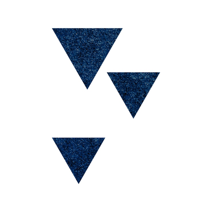Foto triángulos con textura azul flechas png fondo transparente