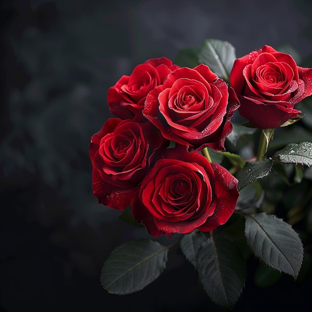 Tributo funerario Rosas rojas de fondo oscuro ideales para expresar condolencias Para las redes sociales Post S