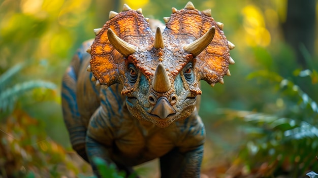 Triceratops na Natureza Gigante Jurássico