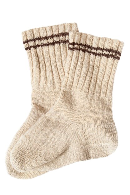 Tricotar meias de lã isoladas