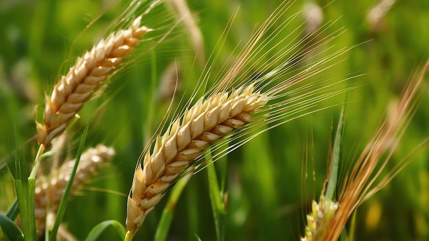 El trigo en primer plano