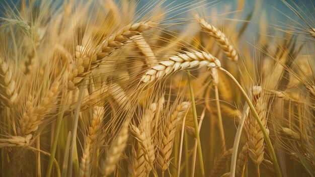 El trigo en primer plano