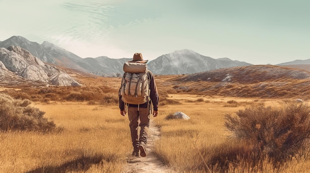 Trilha caminhada jornada de montanhismo