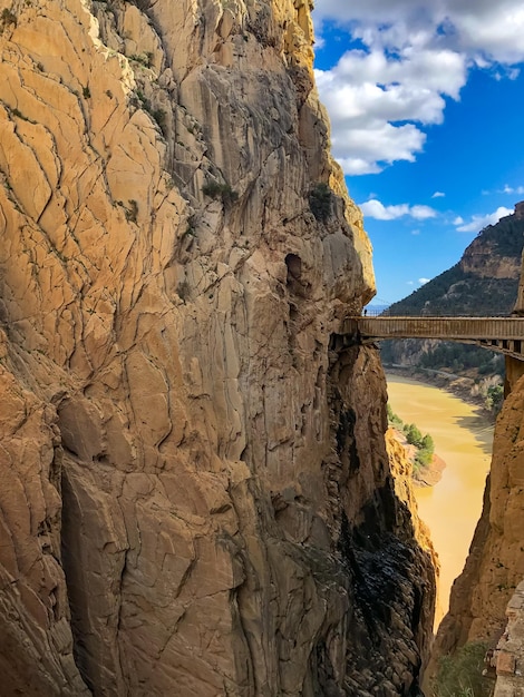 Trilha real el caminito del rey na província de malaga, espanha